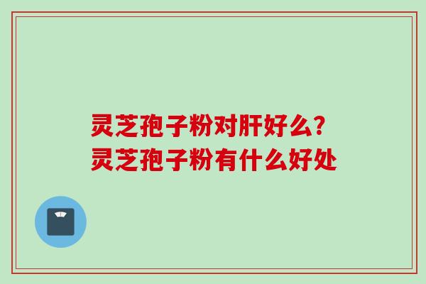 灵芝孢子粉对肝好么？灵芝孢子粉有什么好处