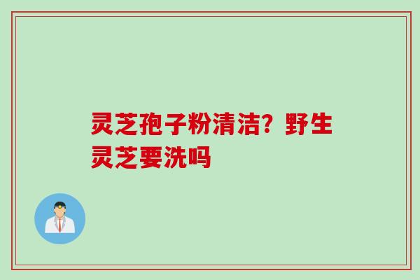 灵芝孢子粉清洁？野生灵芝要洗吗