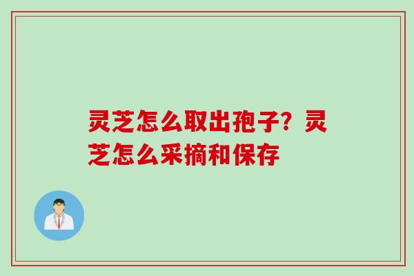 灵芝怎么取出孢子?灵芝怎么采摘和保存 灵芝怎么取出孢子?灵芝怎么采摘和保存
