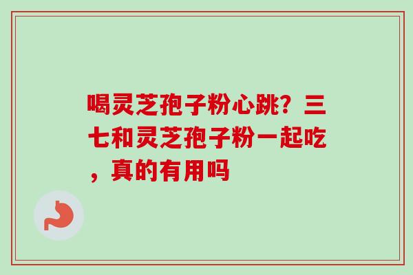 喝灵芝孢子粉心跳？三七和灵芝孢子粉一起吃，真的有用吗