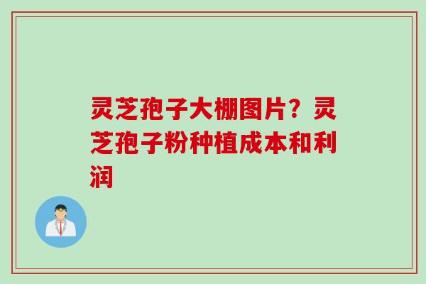 灵芝孢子大棚图片？灵芝孢子粉种植成本和利润