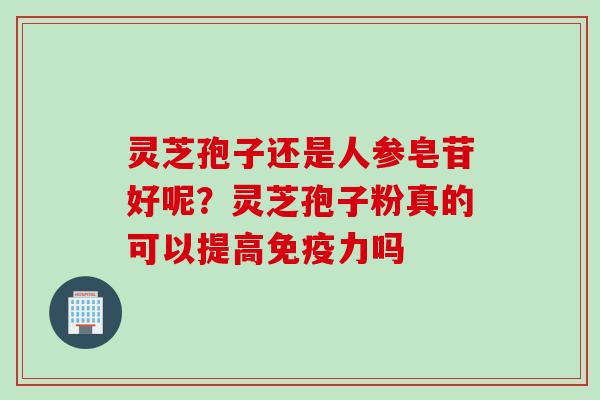 灵芝孢子还是人参皂苷好呢？灵芝孢子粉真的可以提高免疫力吗