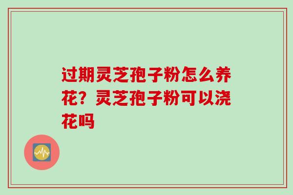 过期灵芝孢子粉怎么养花？灵芝孢子粉可以浇花吗