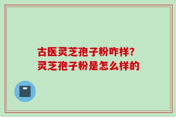 古医灵芝孢子粉咋样？灵芝孢子粉是怎么样的