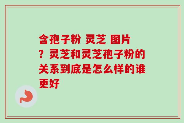 含孢子粉 灵芝 图片？灵芝和灵芝孢子粉的关系到底是怎么样的谁更好