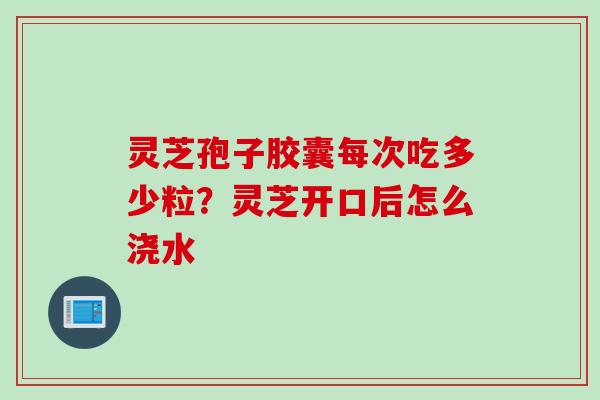 灵芝孢子胶囊每次吃多少粒？灵芝开口后怎么浇水