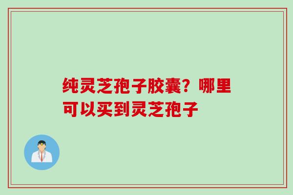 纯灵芝孢子胶囊？哪里可以买到灵芝孢子