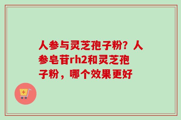 人参与灵芝孢子粉？人参皂苷rh2和灵芝孢子粉，哪个效果更好