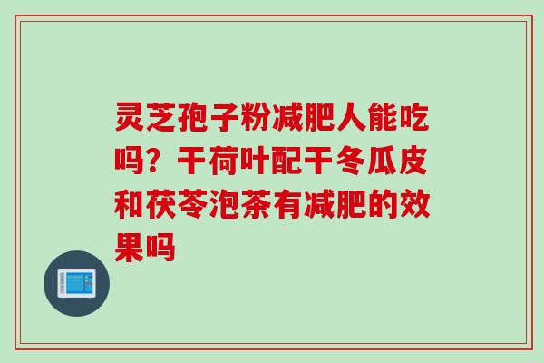 灵芝孢子粉减肥人能吃吗？干荷叶配干冬瓜皮和茯苓泡茶有减肥的效果吗