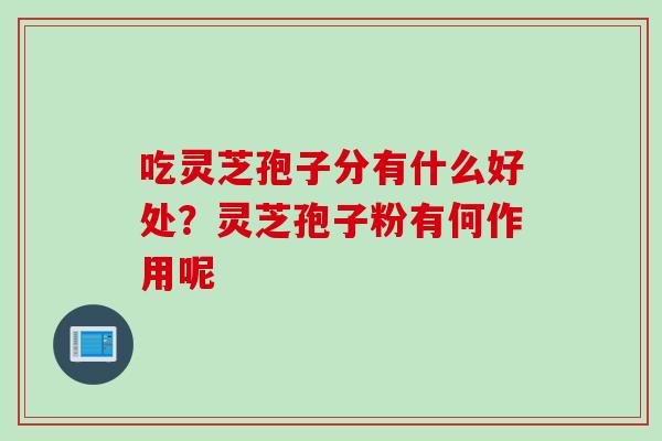 吃灵芝孢子分有什么好处？灵芝孢子粉有何作用呢