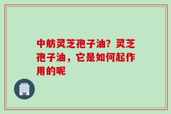 中舫灵芝孢子油？灵芝孢子油，它是如何起作用的呢