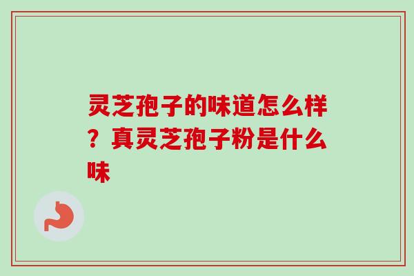 灵芝孢子的味道怎么样？真灵芝孢子粉是什么味