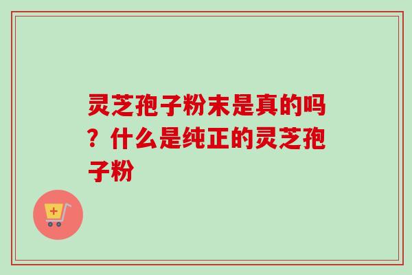 灵芝孢子粉末是真的吗？什么是纯正的灵芝孢子粉