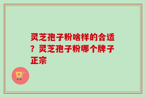 灵芝孢子粉啥样的合适？灵芝孢子粉哪个牌子正宗