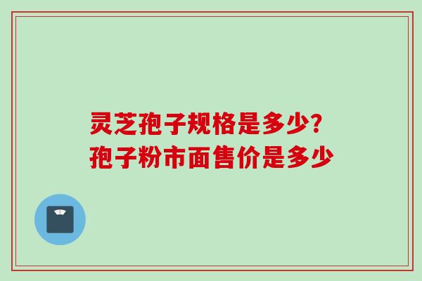灵芝孢子规格是多少？孢子粉市面售价是多少
