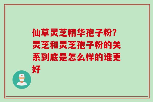 仙草灵芝精华孢子粉？灵芝和灵芝孢子粉的关系到底是怎么样的谁更好