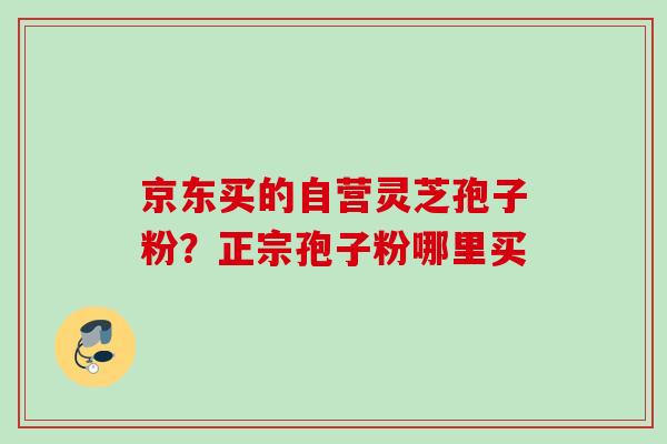 京东买的自营灵芝孢子粉？正宗孢子粉哪里买