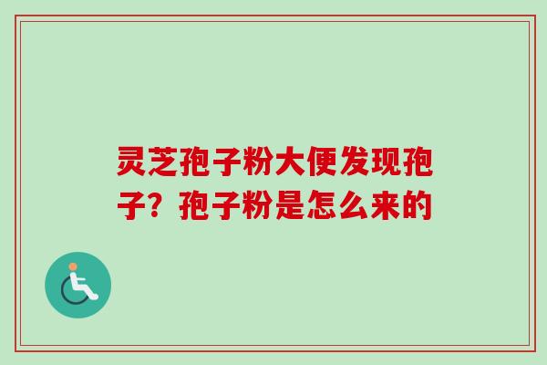灵芝孢子粉大便发现孢子？孢子粉是怎么来的