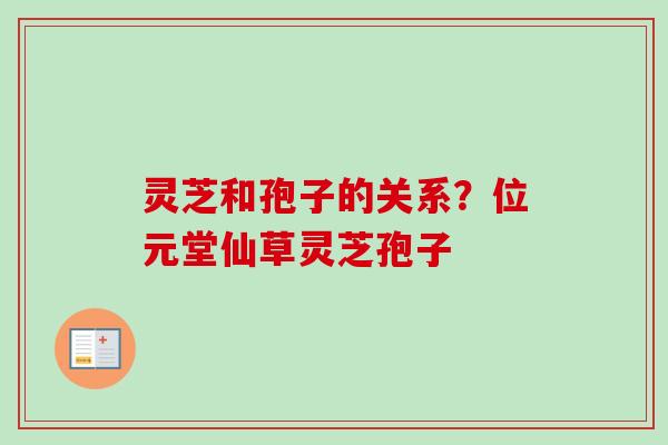 灵芝和孢子的关系？位元堂仙草灵芝孢子