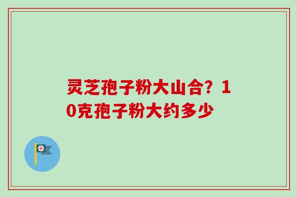 灵芝孢子粉大山合？10克孢子粉大约多少