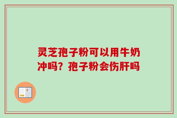 灵芝孢子粉可以用牛奶冲吗？孢子粉会伤肝吗