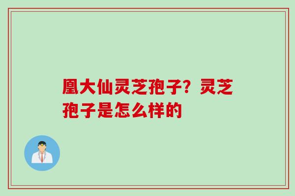 凰大仙灵芝孢子？灵芝孢子是怎么样的