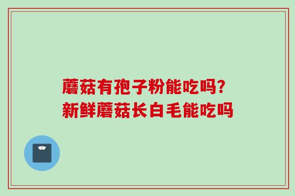 蘑菇有孢子粉能吃吗?新鲜蘑菇长白毛能吃吗 蘑菇有孢子粉能吃吗?新鲜蘑菇长白毛能吃吗