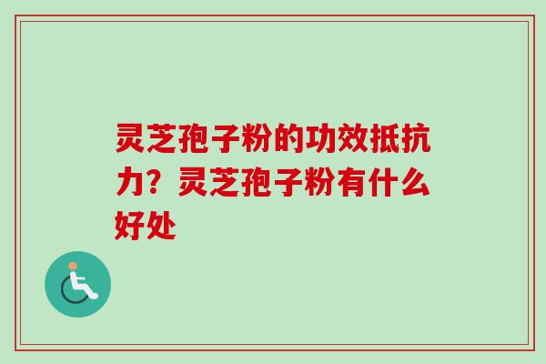 灵芝孢子粉的功效抵抗力？灵芝孢子粉有什么好处