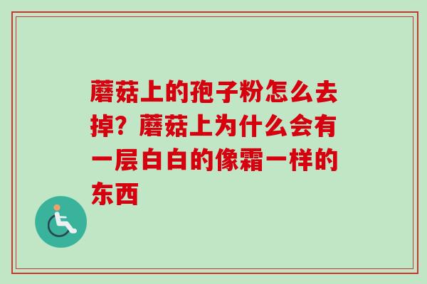 蘑菇上的孢子粉怎么去掉？蘑菇上为什么会有一层白白的像霜一样的东西