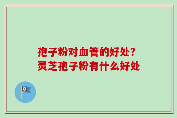 孢子粉对血管的好处？灵芝孢子粉有什么好处