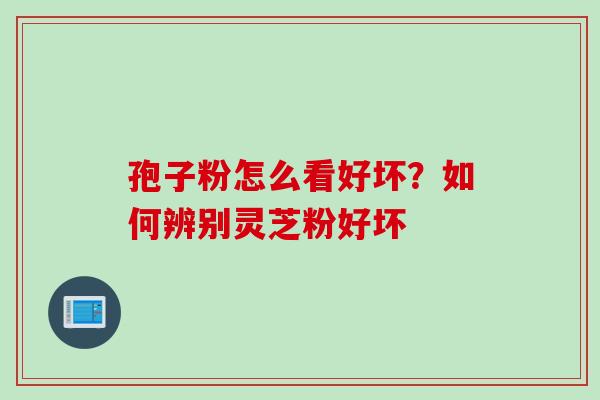 孢子粉怎么看好坏？如何辨别灵芝粉好坏