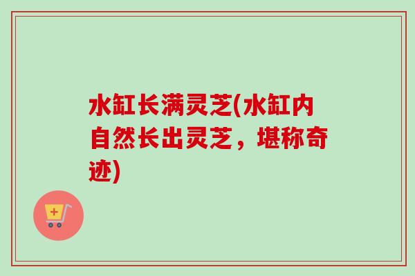 水缸长满灵芝(水缸内自然长出灵芝，堪称奇迹)