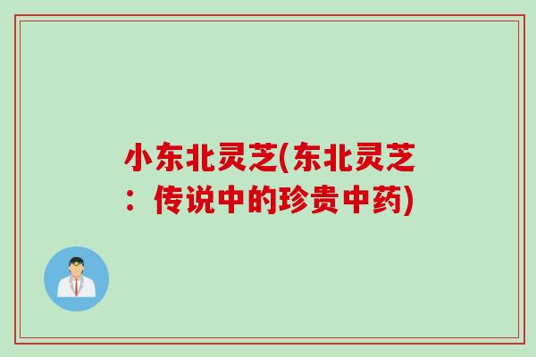 小东北灵芝(东北灵芝：传说中的珍贵中药)