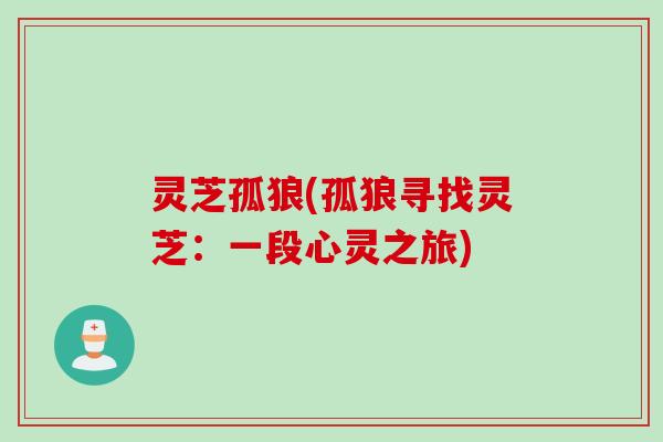灵芝孤狼(孤狼寻找灵芝：一段心灵之旅)