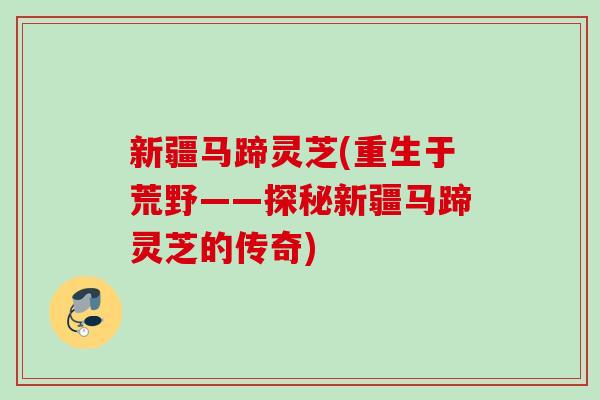 新疆马蹄灵芝(重生于荒野——探秘新疆马蹄灵芝的传奇)
