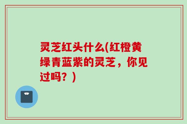 灵芝红头什么(红橙黄绿青蓝紫的灵芝，你见过吗？)