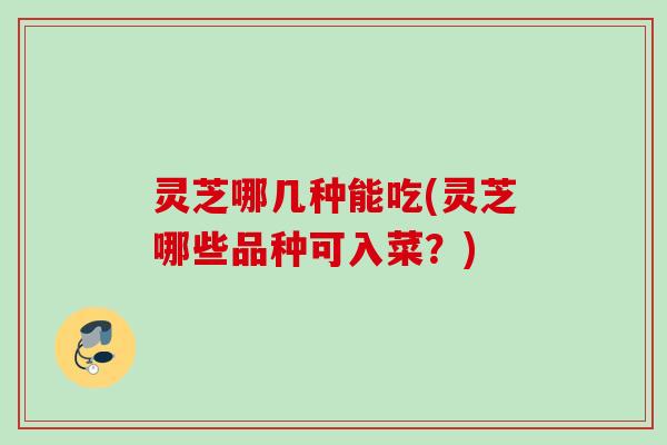灵芝哪几种能吃(灵芝哪些品种可入菜？)