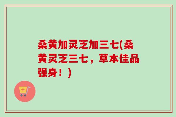 桑黄加灵芝加三七(桑黄灵芝三七，草本佳品强身！)