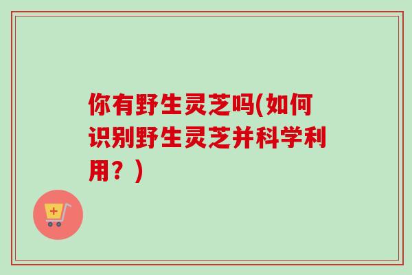 你有野生灵芝吗(如何识别野生灵芝并科学利用?) 你有野生灵芝吗(如何识别野生灵芝并科学利用?)