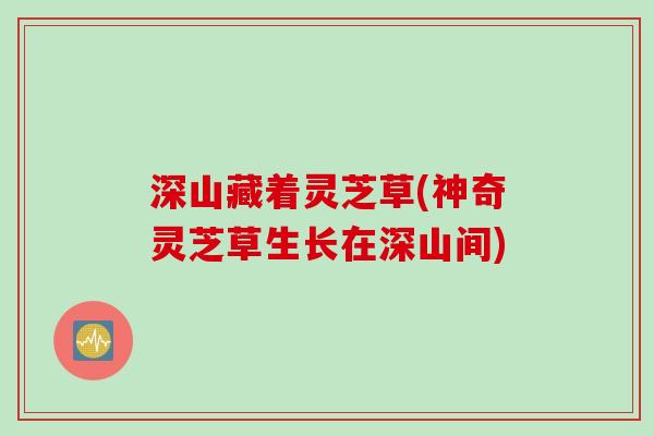 深山藏着灵芝草(神奇灵芝草生长在深山间)