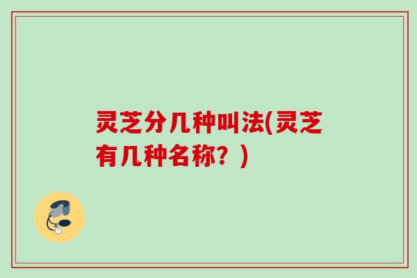 灵芝分几种叫法(灵芝有几种名称？)