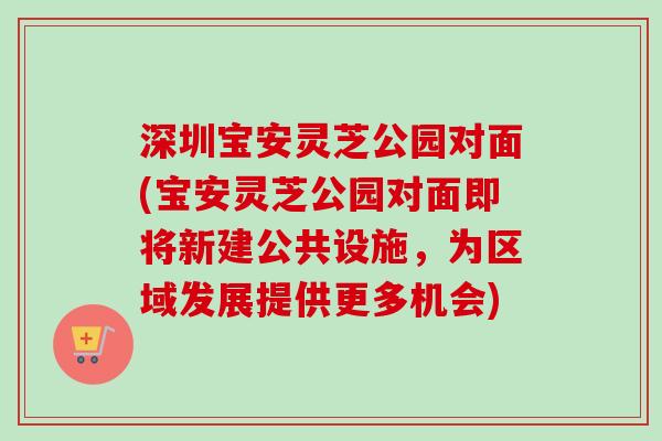 深圳宝安灵芝公园对面(宝安灵芝公园对面即将新建公共设施，为区域发展提供更多机会)