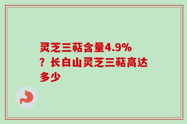 灵芝三萜含量4.9%？长白山灵芝三萜高达多少