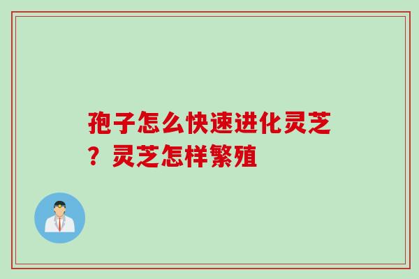 孢子怎么快速进化灵芝？灵芝怎样繁殖