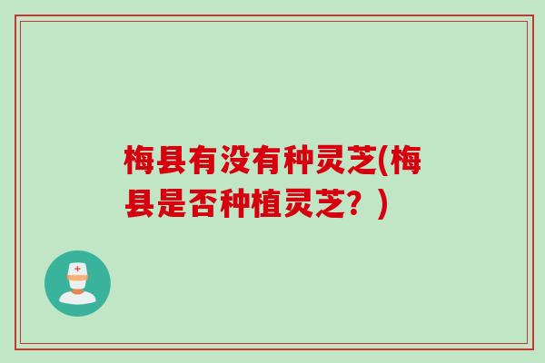 梅县有没有种灵芝(梅县是否种植灵芝？)