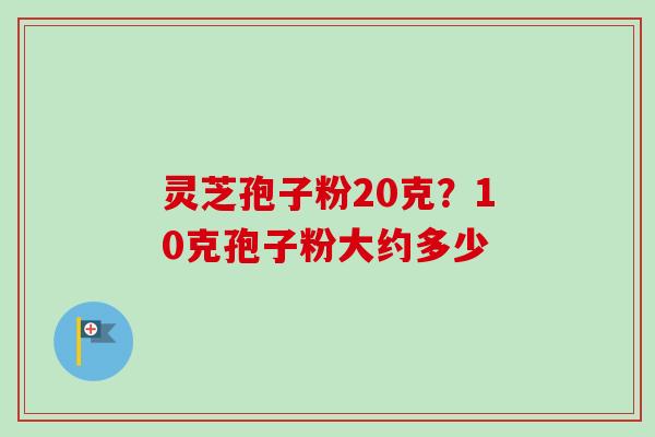 灵芝孢子粉20克？10克孢子粉大约多少