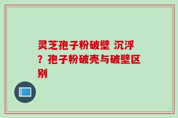 灵芝孢子粉破壁 沉浮?孢子粉破壳与破壁区别 灵芝孢子粉破壁 沉浮?孢子粉破壳与破壁区别