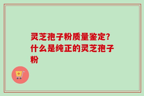 灵芝孢子粉质量鉴定？什么是纯正的灵芝孢子粉