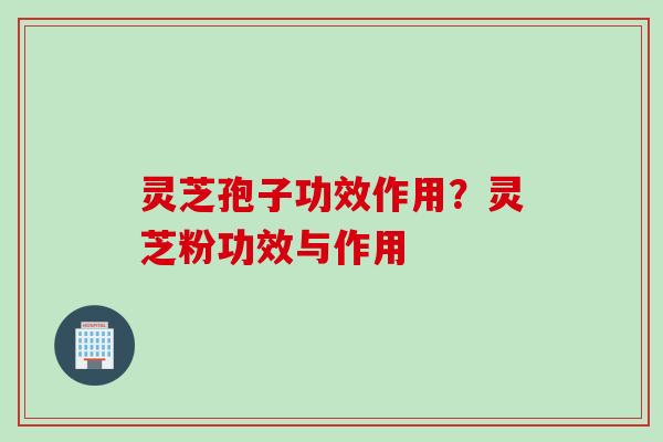 灵芝孢子功效作用？灵芝粉功效与作用