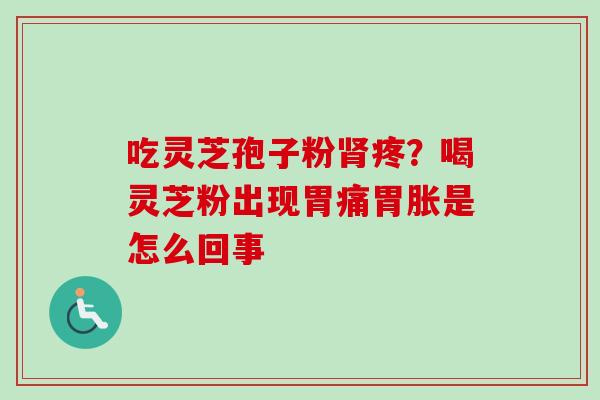吃灵芝孢子粉疼?喝灵芝粉出现胃痛胃胀是怎么回事 吃灵芝孢子粉疼?喝灵芝粉出现胃痛胃胀是怎么回事